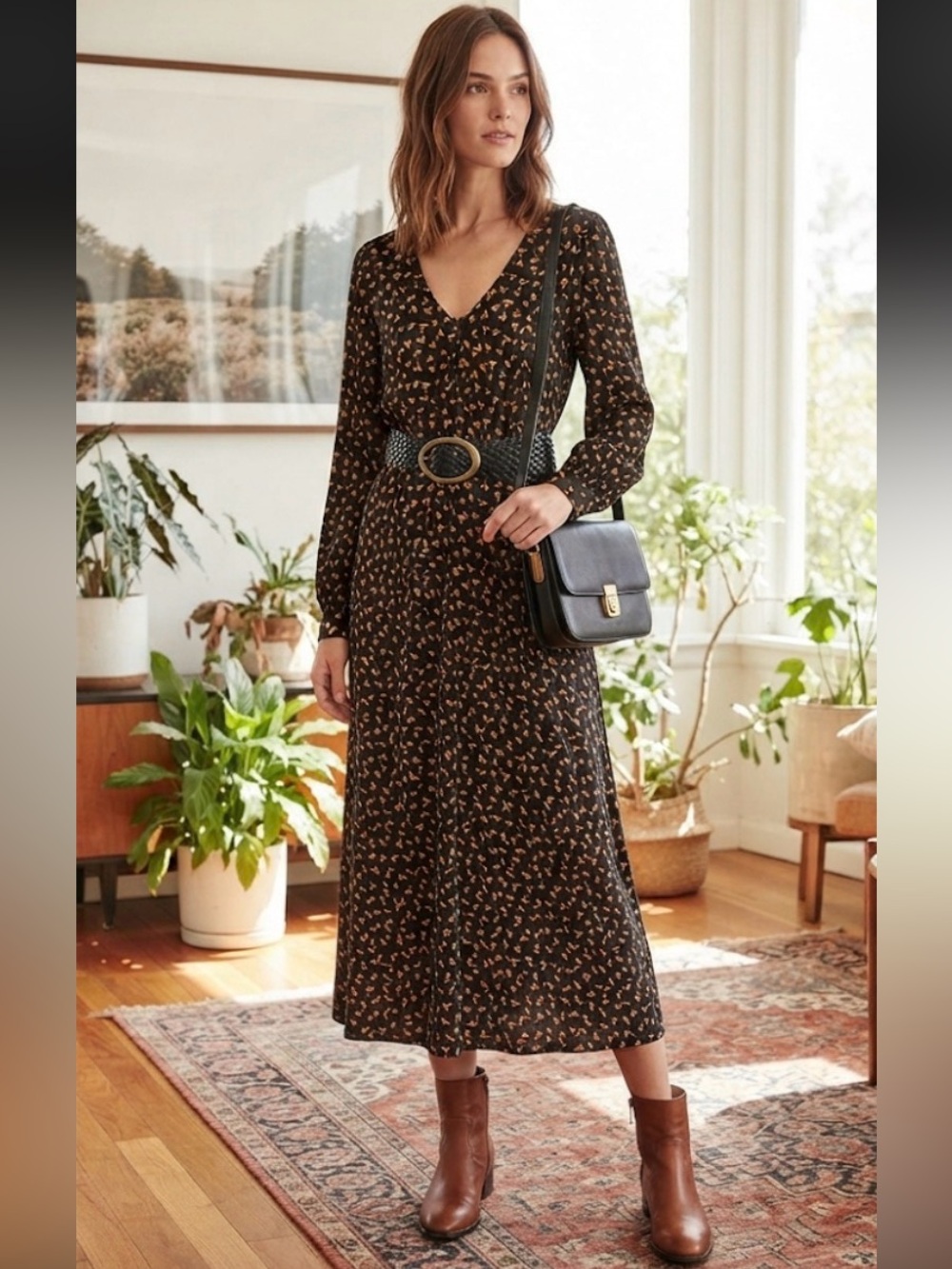 Just female printed viscose maxi dress Copenhagen brand contemporary long dress